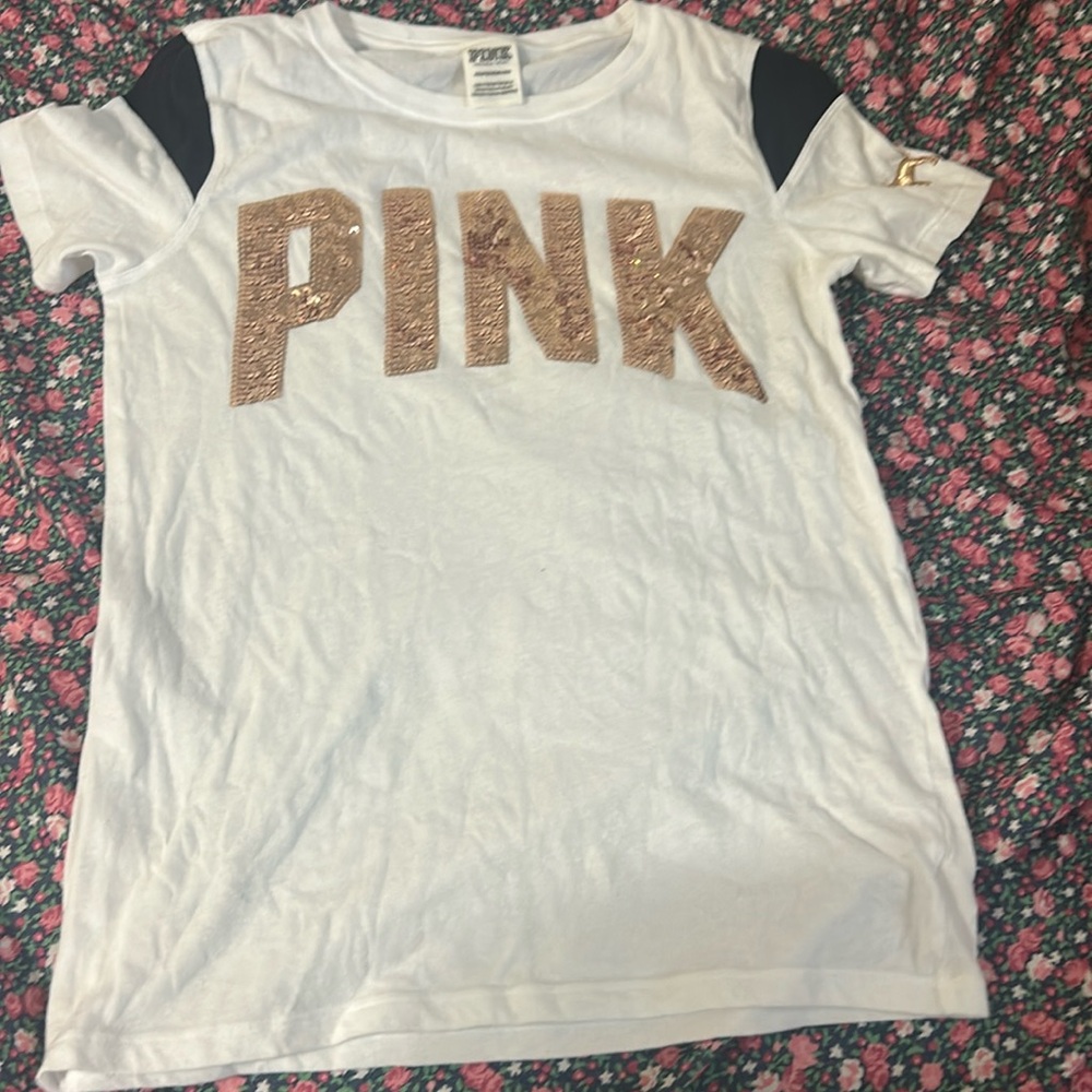 Pink bling shirt xs